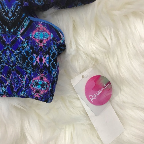 RAISINS BLUE PRINT BIKINI TOP SIZE MED… - Picture 5 of 7